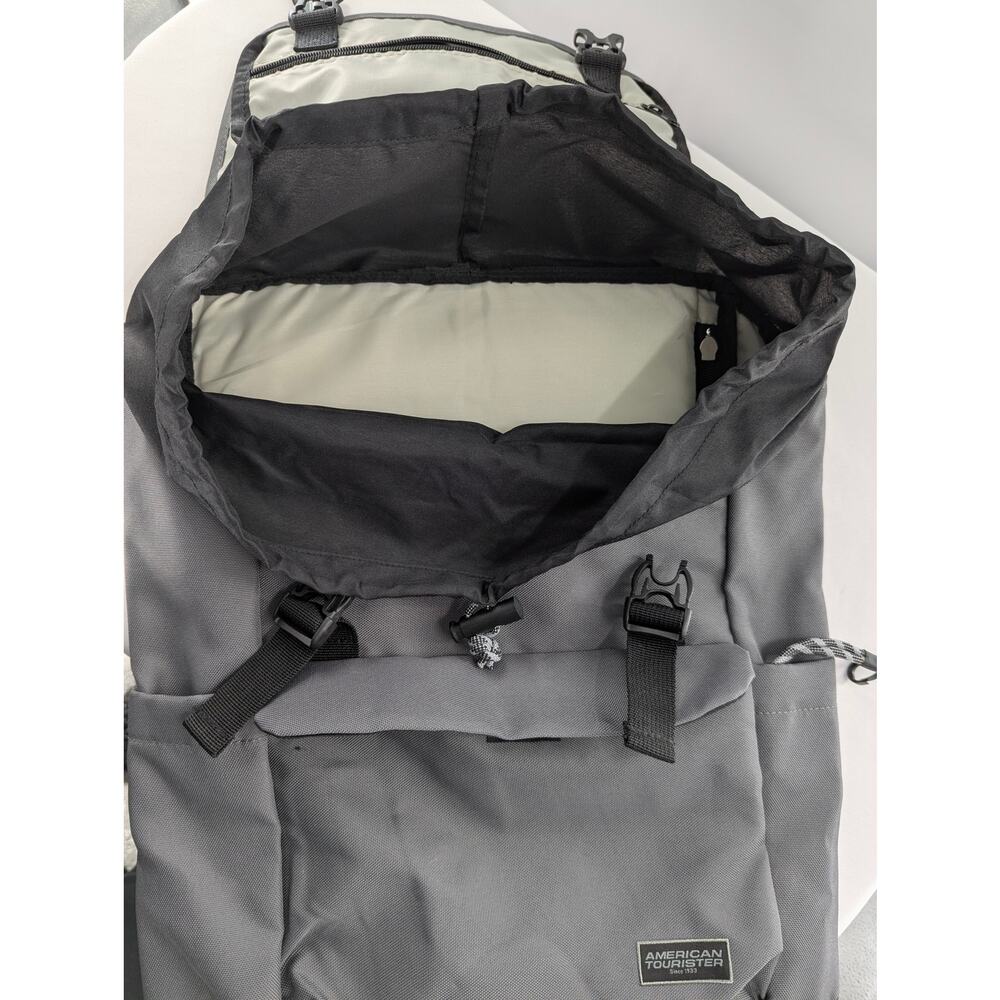 Ebay American Tourister Gray Backpack Padded for Laptops - Picture 6 of 11